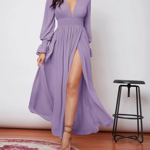 Flounce sleeve shirred waist wrap - Picture 4 of 4